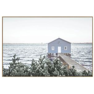 BOATHOUSE FRAMED CANVAS ARTWORK - 150X100