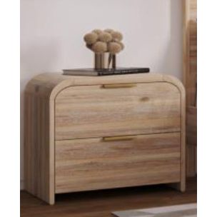 BRAMPTON 2 DRAWER BEDSIDE TABLE - 580 X 450 X 580H ACACIA