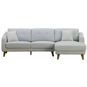 DARLINGHURST NEW RHF SOFA CHAISE NATURAL CONSULATE COMMERCIAL FABRIC