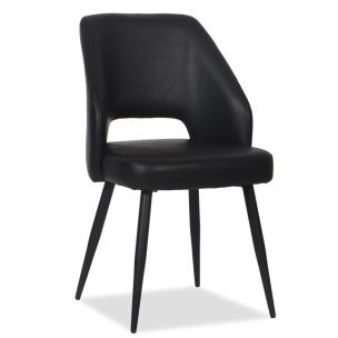 ELLIE DINING CHAIR - BLACK PU