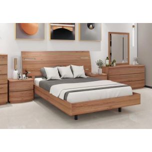 ESPERANCE KING BED W/ LED LIGHTS + USB PORTS - MARRI TIMBER