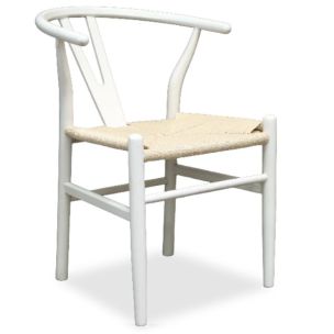CLEO WISHBONE CHAIR - WHITE