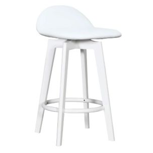 CAULFIELD BARSTOOL 660 SEAT VENEER WHITE / WHITE FRAME