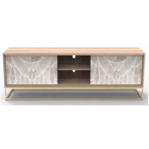 OAKRIDGE TV CABINET - MANGOWOOD - 2000 X 400 X 50H