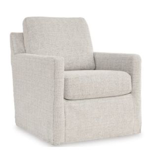 JOLIE SWIVEL ACCENT CHAIR - STONE FABRIC