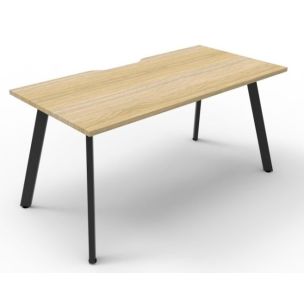 ETERNITY 1500 DESK - OAK TOP/BLACK LEG