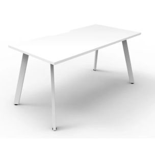 ETERNITY 1500 X 750 DESK - WHITE TOP / WHITE LEG