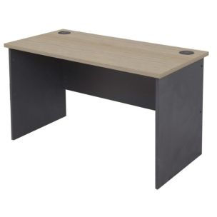 RAPID WORKER DESK - OPEN SLAB END 1200 NATURAL OAK & IRONSTONE