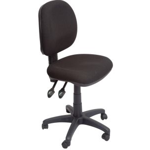 COMMERCIAL GRADE-MEDIUM BACK OFFICE CHAIR IN BLACK FABRIC