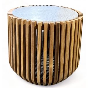 JUDE SIDE TABLE 500D - CEMENT TERRAZZO