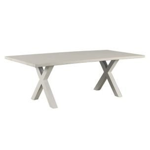 SWITCH CEMENT DINING TABLE 2200-WHITE X LEG-TERRAZZO TOP