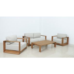 TULUM 4 PIECE OUTDOOR LOUNGE SET CLADO TIMBER
