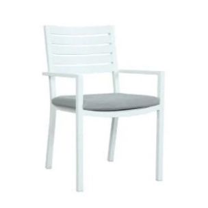 MAYFAIR DINING CHAIR - WHITE WITH CUSHION