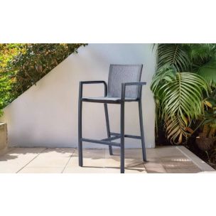 SULTAN BAR CHAIR - GUNMETAL