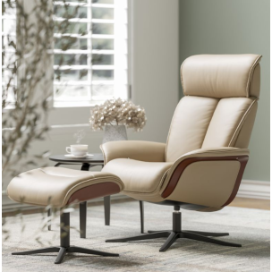 IMG SPACE 5500 LEATHER CHAIR AND FOOTSTOOL COLLECTION