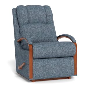 HARBOR TOWN ROCKER RECLINER XL W/ ADJUST HR INDIGO GEM FABRIC/MAHOGANY