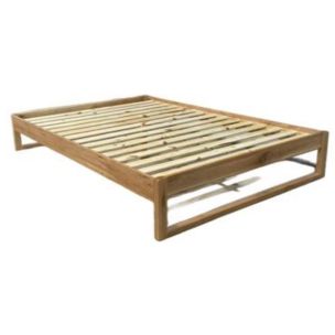 MILANO KING BED BASE (NO BEDHEAD) - OAK