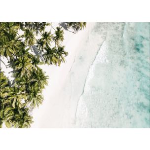 BEACH MEETS PALMS 700X1000 - NATURAL FRAMED CANVAS