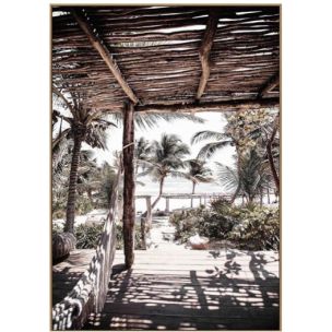 HIDEAWAY A ARTWORK - 95 X 135H - OAK FRAME