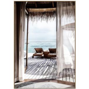 HIDEAWAY B ARTWORK - 95X135 - OAK FRAME