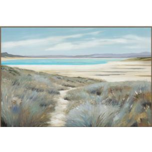 SOFT COASTLINE FRAMED CANVAS ARTWORK - 1500W X 1000H