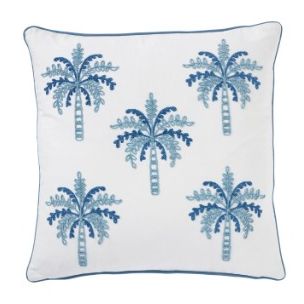 PALMY BLUE ISLE 50 X 50 CUSHION - FEATHER FILLED