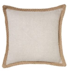 JUTE LINEN SAND CUSHION 50X50 - FEATHER FILL