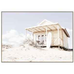 SURF SHACK FRAMED CANVAS ARTWORK - 150X100