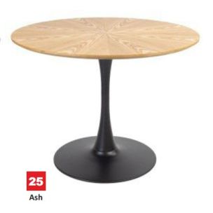 SPIN ROUND DINING TABLE NATURAL ASH - 100D