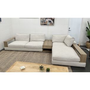 RIVIERA RHF SOFA CHAISE WHEAT FABRIC KC-1506
