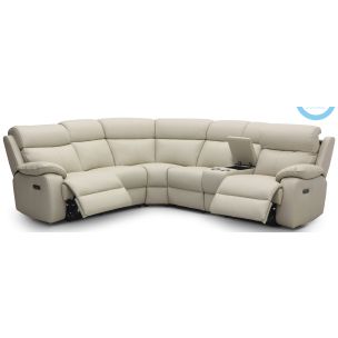 LYSSA CORNER LOUNGE - LEATHER BUTTERSCOTCH 07/60