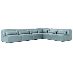 PORTOFINO ARMLESS 2-CNR-2 MODULAR SOFA - MONTANA SKY LEATHER
