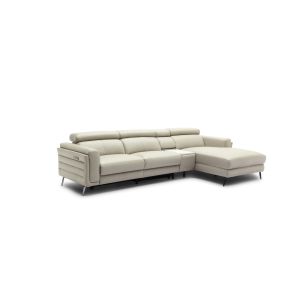 AVITUS RHF SOFA CHAISE - LEAD GREY LEATHER 60/23 - POWERED