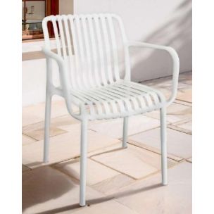 VOYAGE PP DINING CHAIRS WITH ARMS WHITE